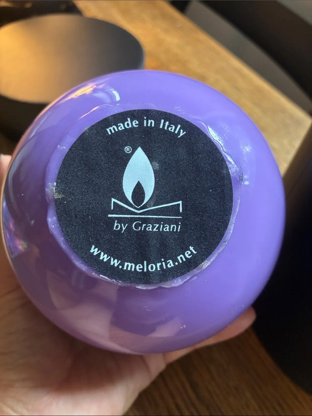 Lavender Round Decorative Candle